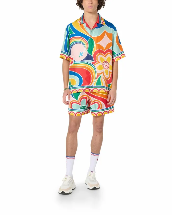 Casablanca Paris Trousers and Shorts Le Pouvoir Des Fleurs Silk Shorts 8211 Men Casablanca Paris Trousers and Shorts Le Pouvoir Des Fleurs Silk Shorts 8211 Men