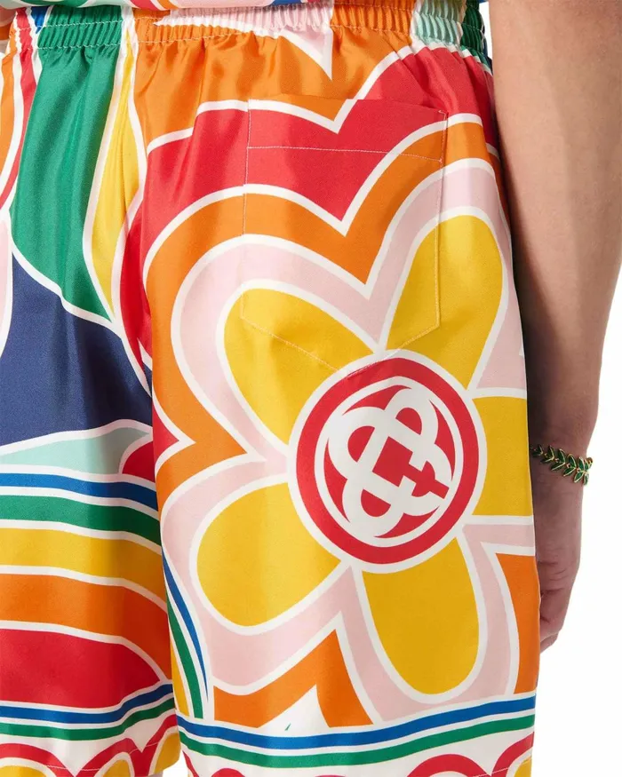 Casablanca Paris Trousers and Shorts Le Pouvoir Des Fleurs Silk Shorts 8211 Men Casablanca Paris Trousers and Shorts Le Pouvoir Des Fleurs Silk Shorts 8211 Men