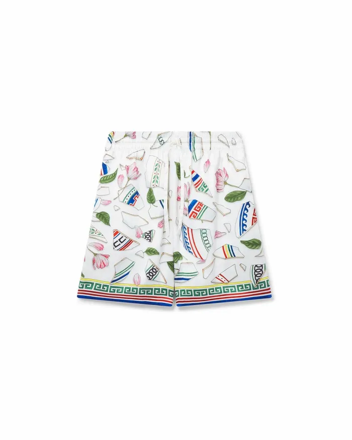 Casablanca Paris Trousers and Shorts Le Vase Brise Silk Shorts 8211 Men