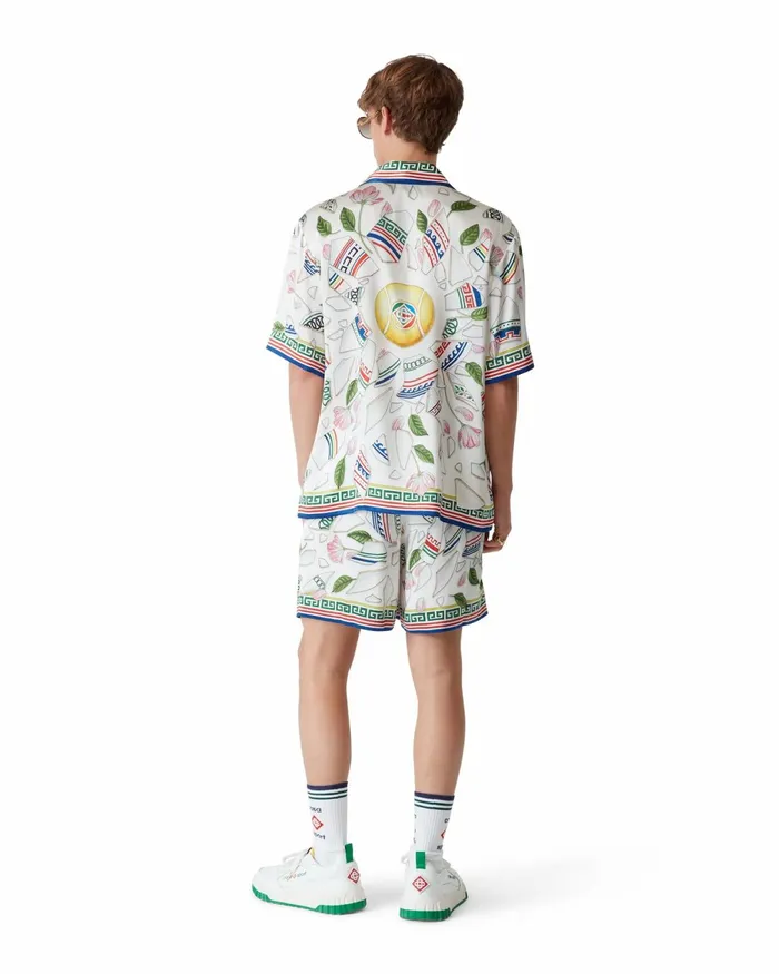 Casablanca Paris Trousers and Shorts Le Vase Brise Silk Shorts 8211 Men Casablanca Paris Trousers and Shorts Le Vase Brise Silk Shorts 8211 Men