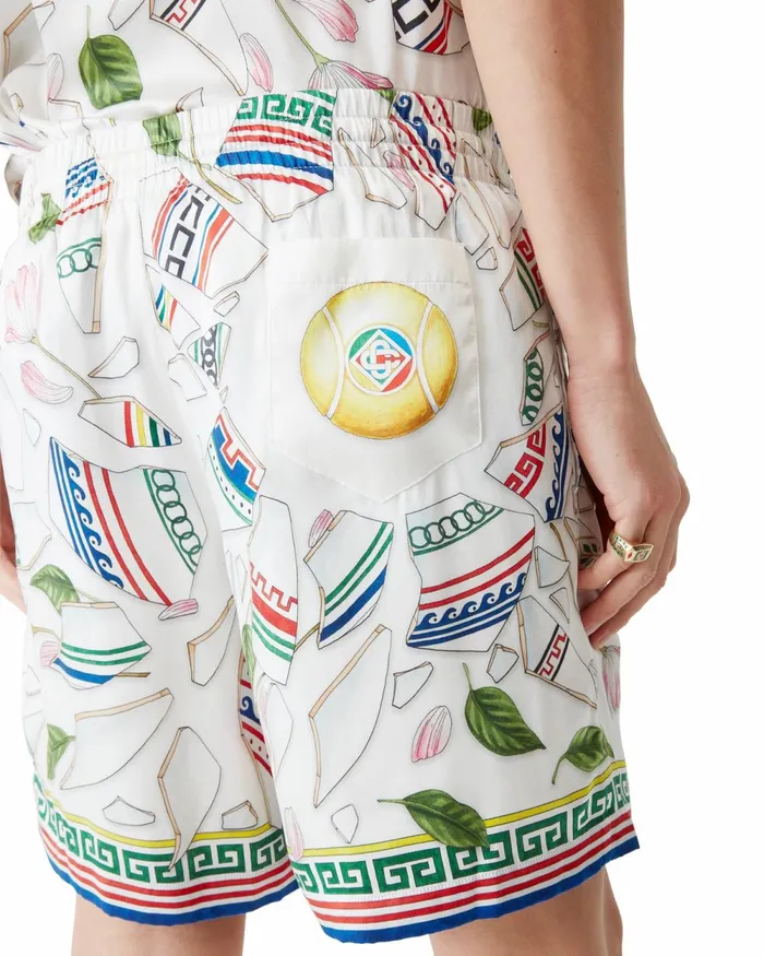 Casablanca Paris Trousers and Shorts Le Vase Brise Silk Shorts 8211 Men Casablanca Paris Trousers and Shorts Le Vase Brise Silk Shorts 8211 Men