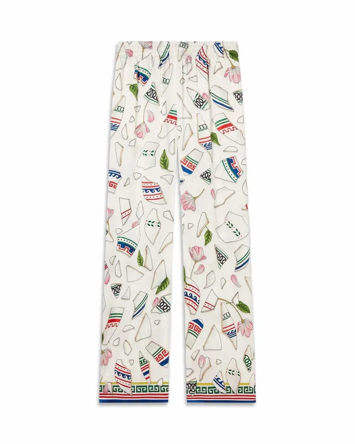 Casablanca Paris Trousers and Shorts Le Vase Brise Silk Trousers 8211 Women