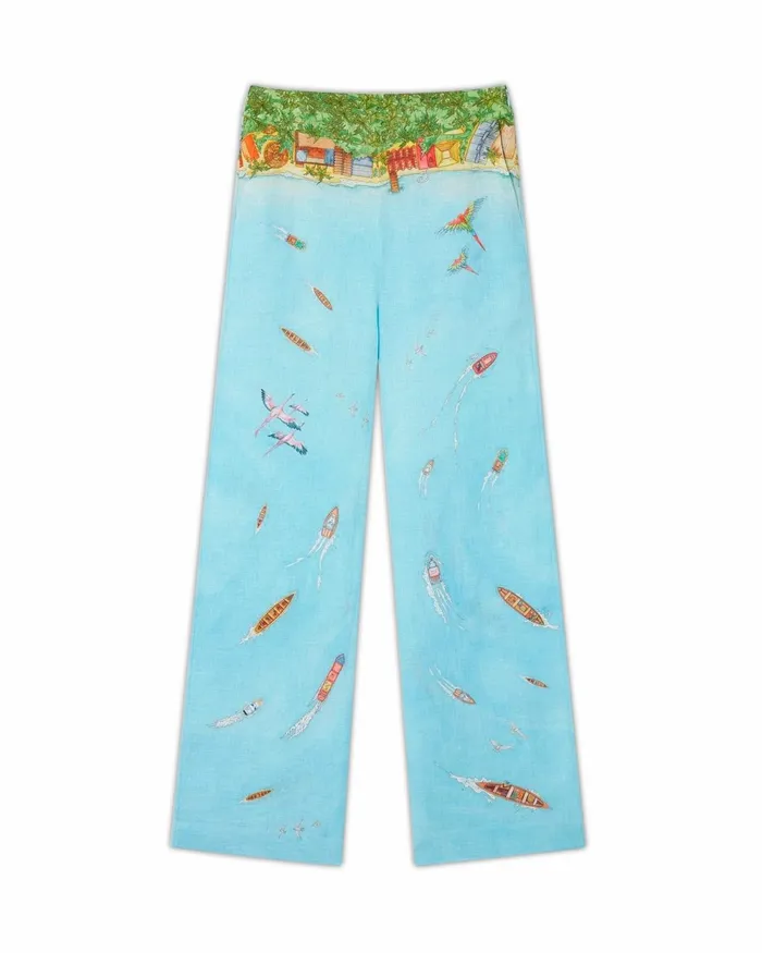 Casablanca Paris Trousers and Shorts Maison Sur Piloti Straight Leg Trousers 8211 Women Casablanca Paris Trousers and Shorts Maison Sur Piloti Straight Leg Trousers 8211 Women