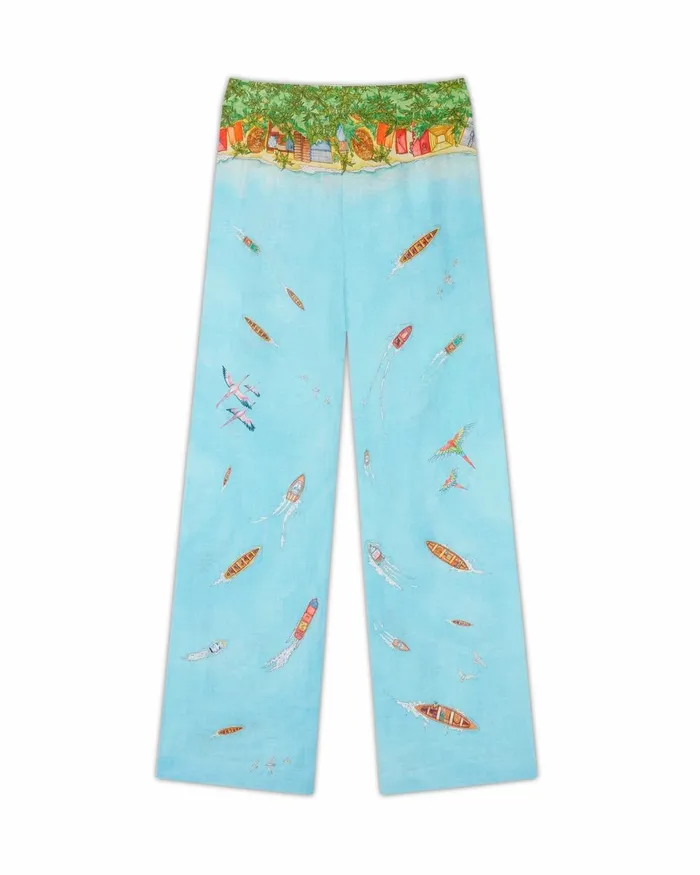 Casablanca Paris Trousers and Shorts Maison Sur Piloti Straight Leg Trousers 8211 Women Casablanca Paris Trousers and Shorts Maison Sur Piloti Straight Leg Trousers 8211 Women