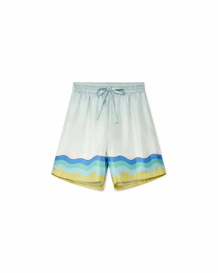 Casablanca Paris Trousers and Shorts Memphis Icon Silk Shorts 8211 Women