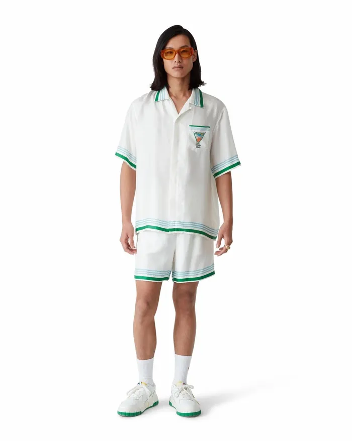 Casablanca Paris Trousers and Shorts Metaphysical Tennis Icon Silk Shorts 8211 Men