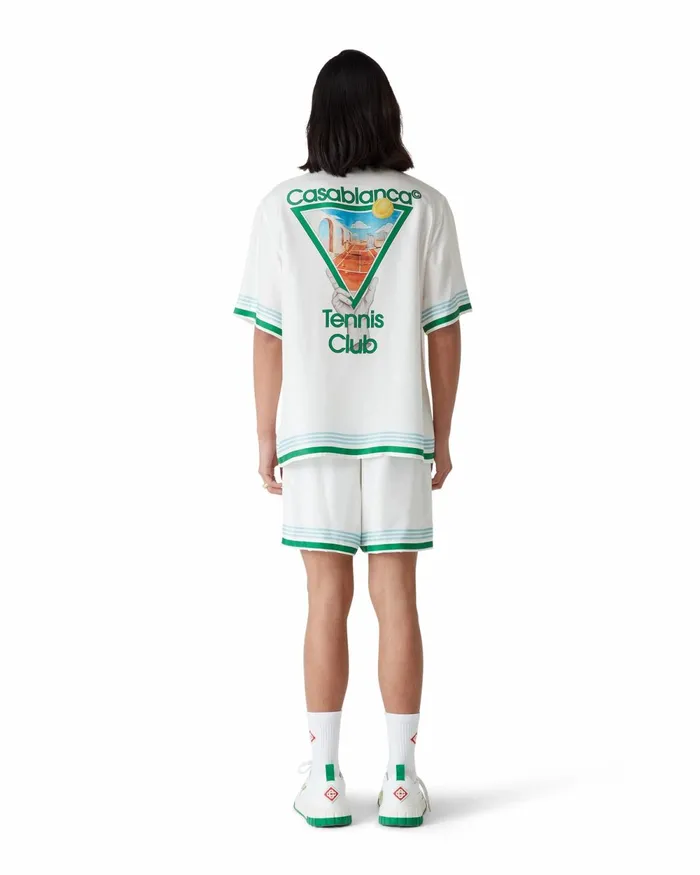 Casablanca Paris Trousers and Shorts Metaphysical Tennis Icon Silk Shorts 8211 Men