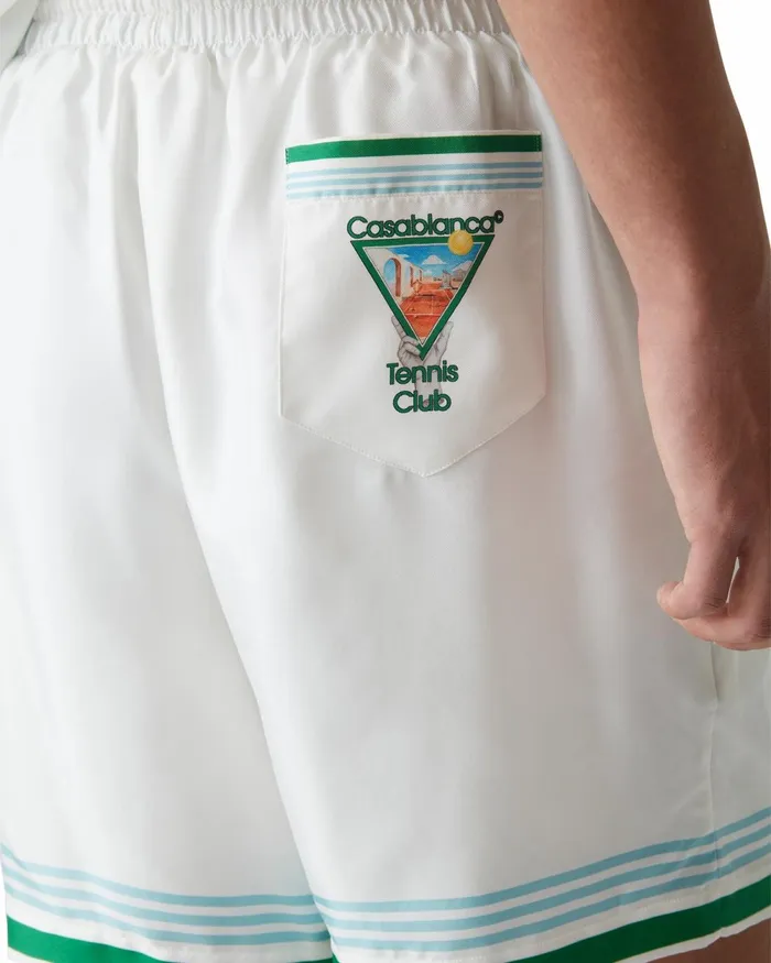 Casablanca Paris Trousers and Shorts Metaphysical Tennis Icon Silk Shorts 8211 Men