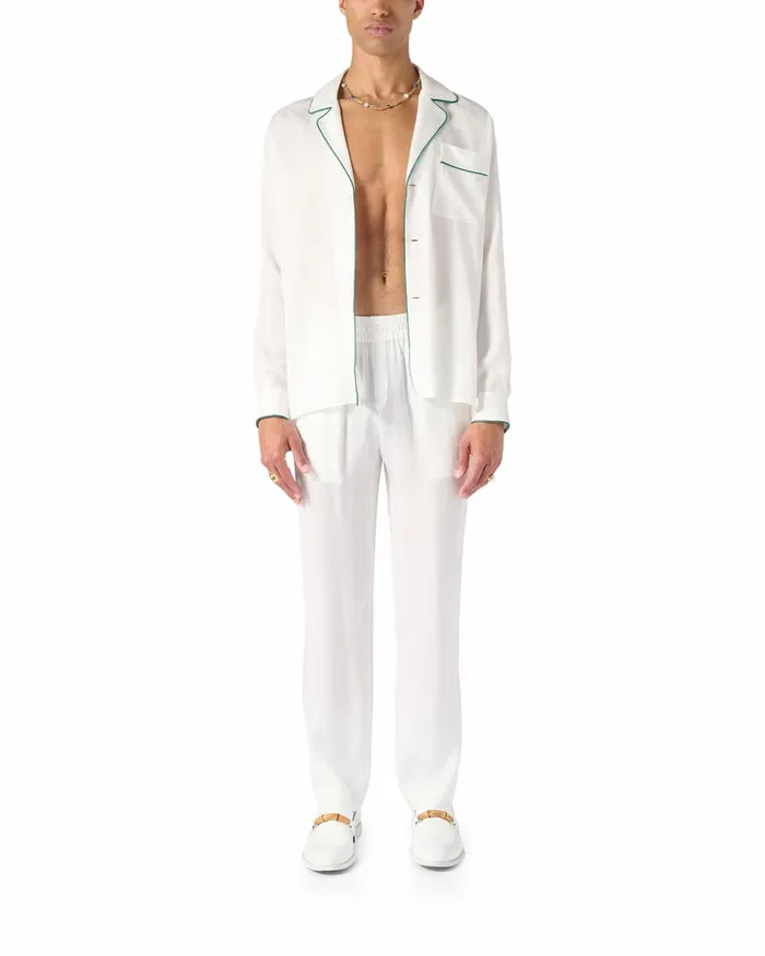Casablanca Paris Trousers and Shorts Monogram Pyjama Silk Trousers 8211 Men Casablanca Paris Trousers and Shorts Monogram Pyjama Silk Trousers 8211 Men