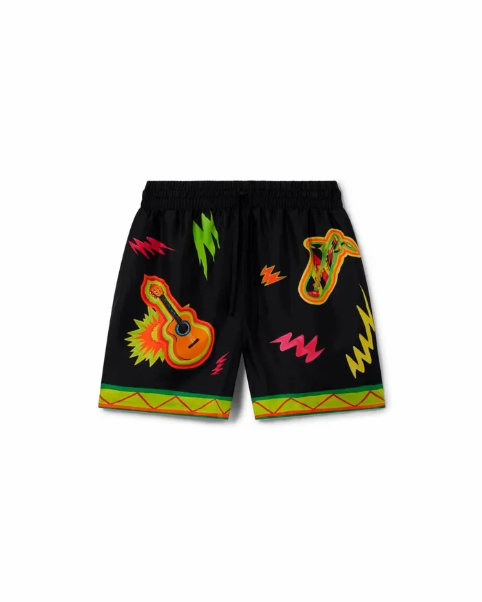 Casablanca Paris Trousers and Shorts Music For The People Silk Shorts 8211 Men Casablanca Paris Trousers and Shorts Music For The People Silk Shorts 8211 Men