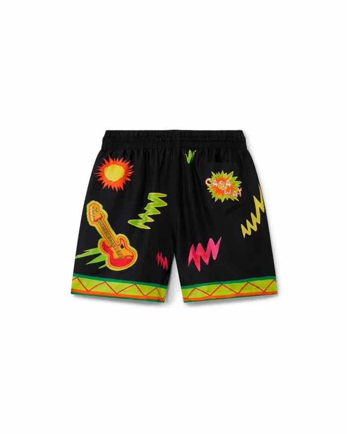 Casablanca Paris Trousers and Shorts Music For The People Silk Shorts 8211 Men Casablanca Paris Trousers and Shorts Music For The People Silk Shorts 8211 Men