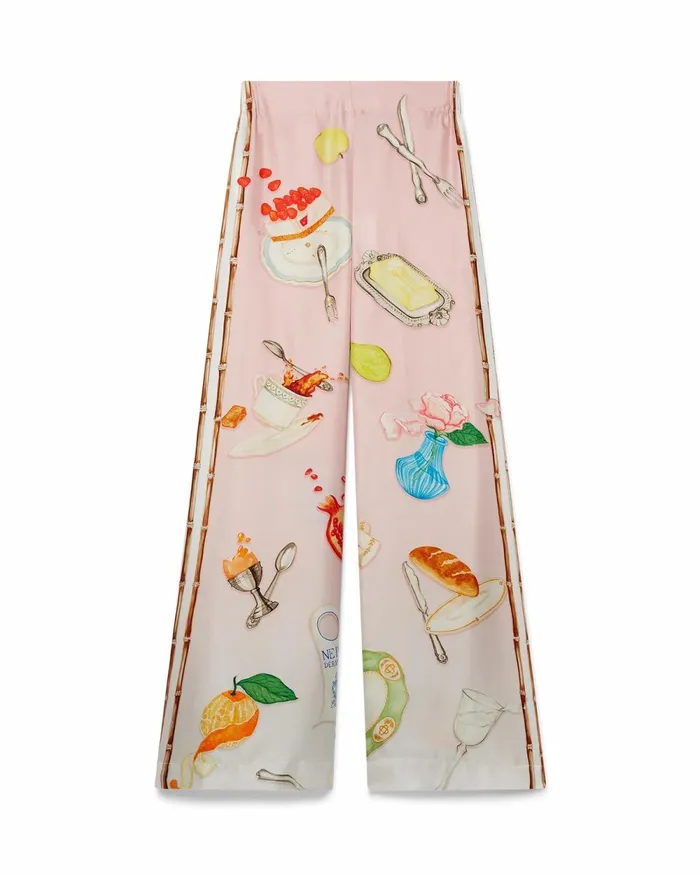 Casablanca Paris Trousers and Shorts Ne Pas Deranger Printed Wide Leg Trousers 8211 Women Casablanca Paris Trousers and Shorts Ne Pas Deranger Printed Wide Leg Trousers 8211 Women