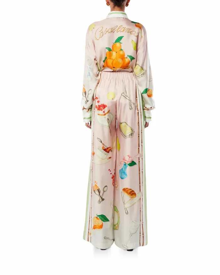 Casablanca Paris Trousers and Shorts Ne Pas Deranger Printed Wide Leg Trousers 8211 Women