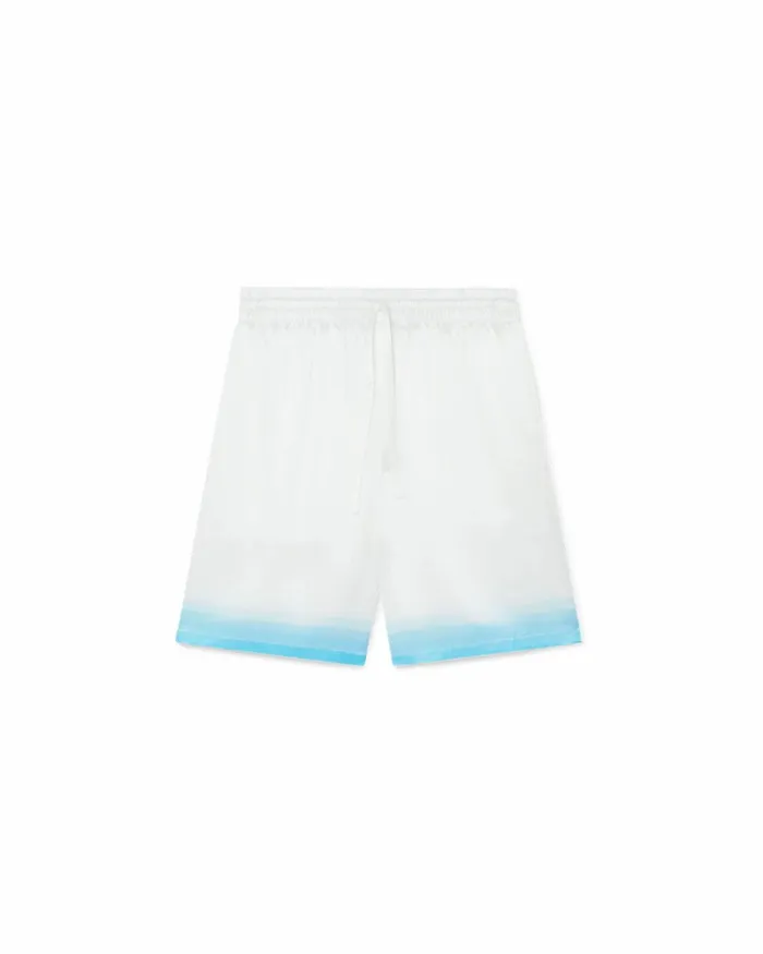 Casablanca Paris Trousers and Shorts Palm Springs Icon Blue Silk Shorts 8211 Men Casablanca Paris Trousers and Shorts Palm Springs Icon Blue Silk Shorts 8211 Men