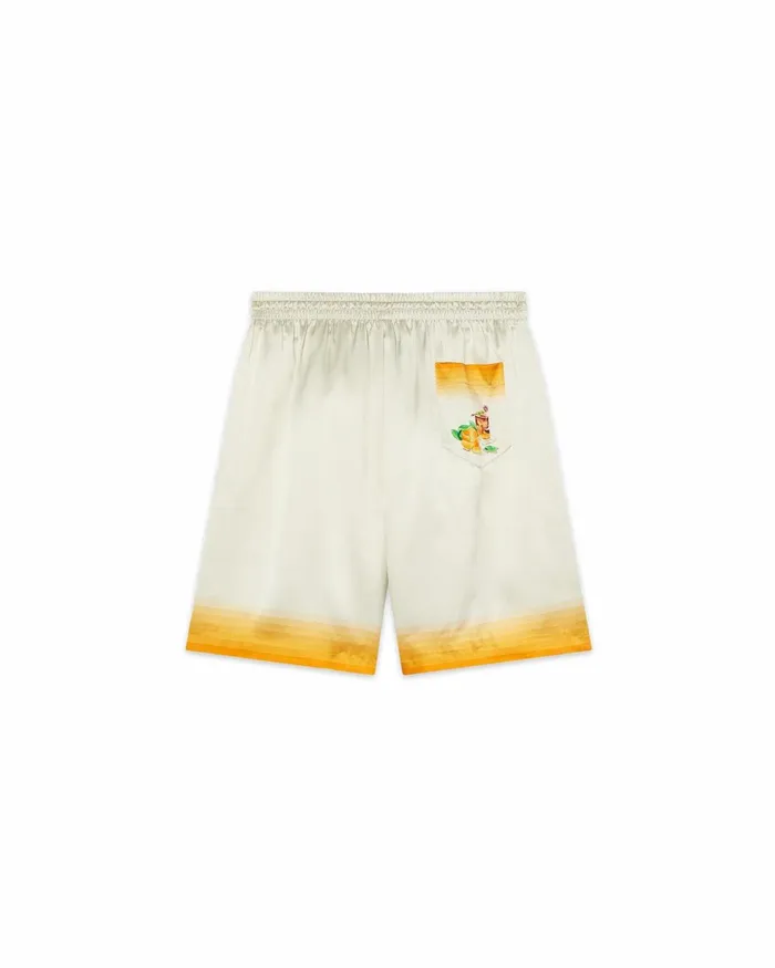 Casablanca Paris Trousers and Shorts Panoramique Silk Satin Shorts 8211 Men