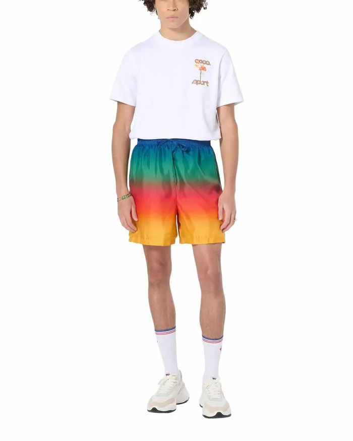 Casablanca Paris Trousers and Shorts Peace Gradient Silk Shorts 8211 Men Casablanca Paris Trousers and Shorts Peace Gradient Silk Shorts 8211 Men