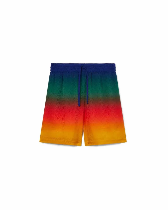 Casablanca Paris Trousers and Shorts Peace Gradient Silk Shorts 8211 Men Casablanca Paris Trousers and Shorts Peace Gradient Silk Shorts 8211 Men