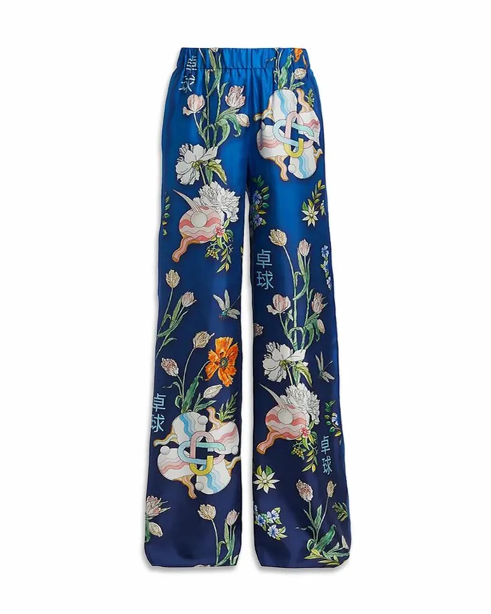 Casablanca Paris Trousers and Shorts Ping Pong Fleurie Nuit Silk Trousers 8211 Women Casablanca Paris Trousers and Shorts Ping Pong Fleurie Nuit Silk Trousers 8211 Women