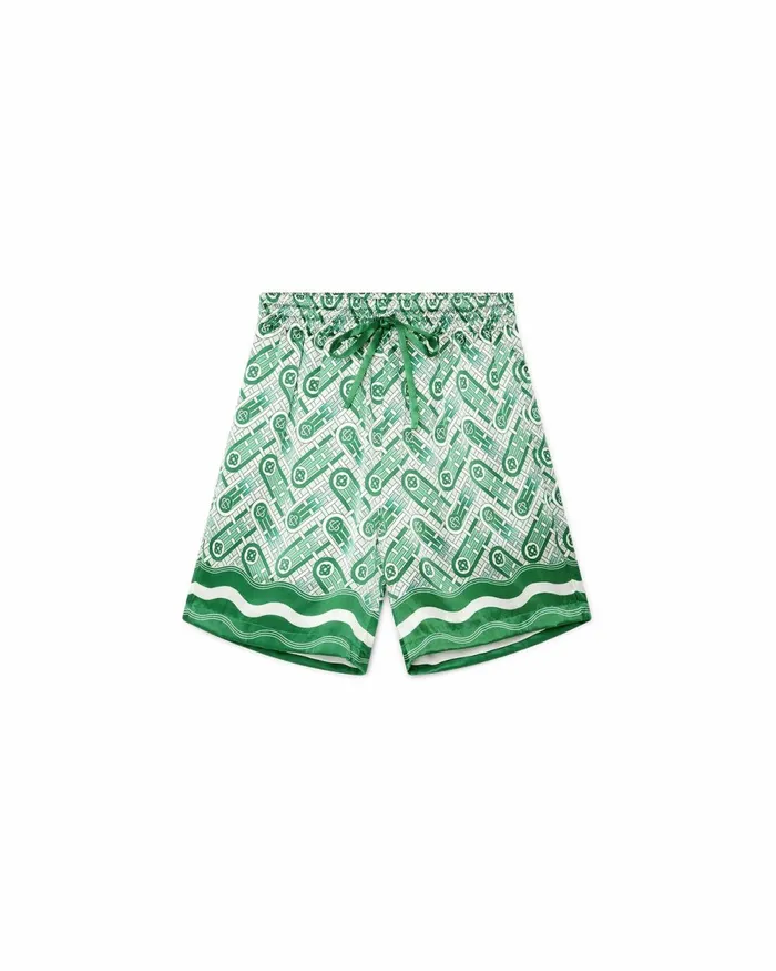 Casablanca Paris Trousers and Shorts Ping Pong Monogram Silk Shorts 8211 Women Casablanca Paris Trousers and Shorts Ping Pong Monogram Silk Shorts 8211 Women