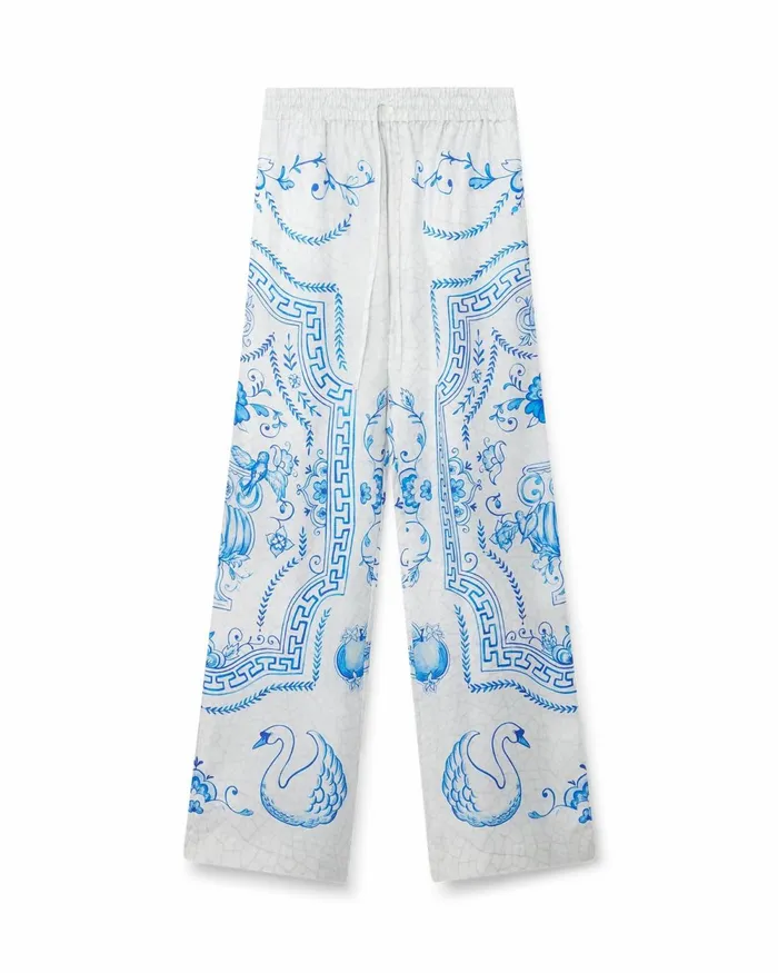 Casablanca Paris Trousers and Shorts Plat A Dessert Silk Trousers 8211 Men