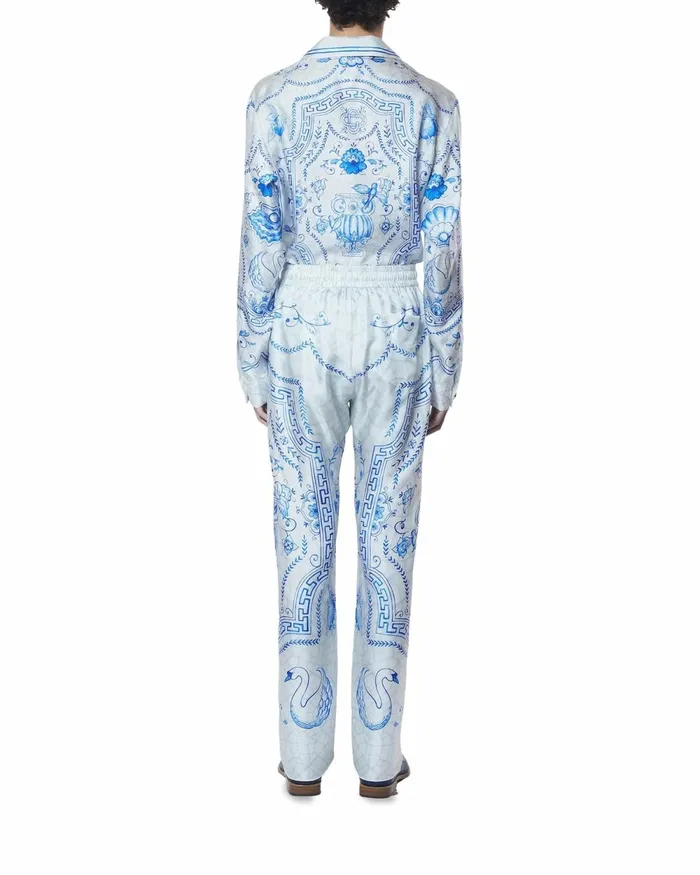 Casablanca Paris Trousers and Shorts Plat A Dessert Silk Trousers 8211 Men