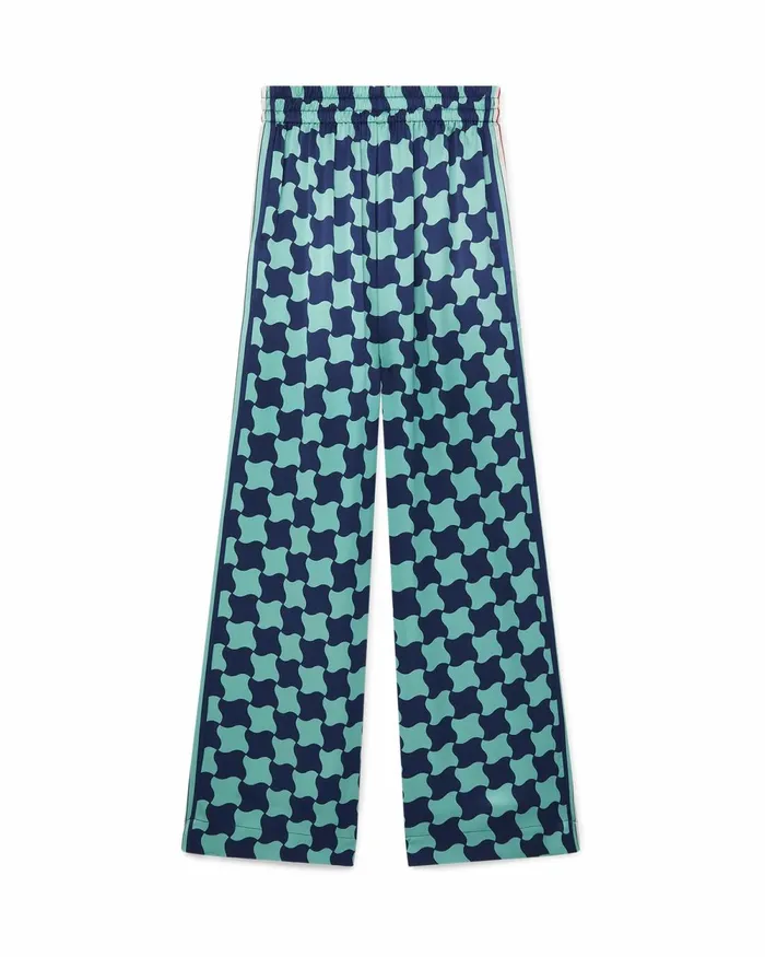 Casablanca Paris Trousers and Shorts Pool Tile Wide Leg Silk Trousers 8211 Women Casablanca Paris Trousers and Shorts Pool Tile Wide Leg Silk Trousers 8211 Women