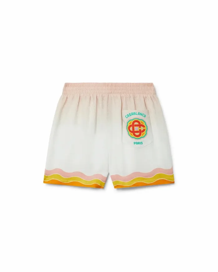 Casablanca Paris Trousers and Shorts Rainbow Monogram Silk Shorts 8211 Women