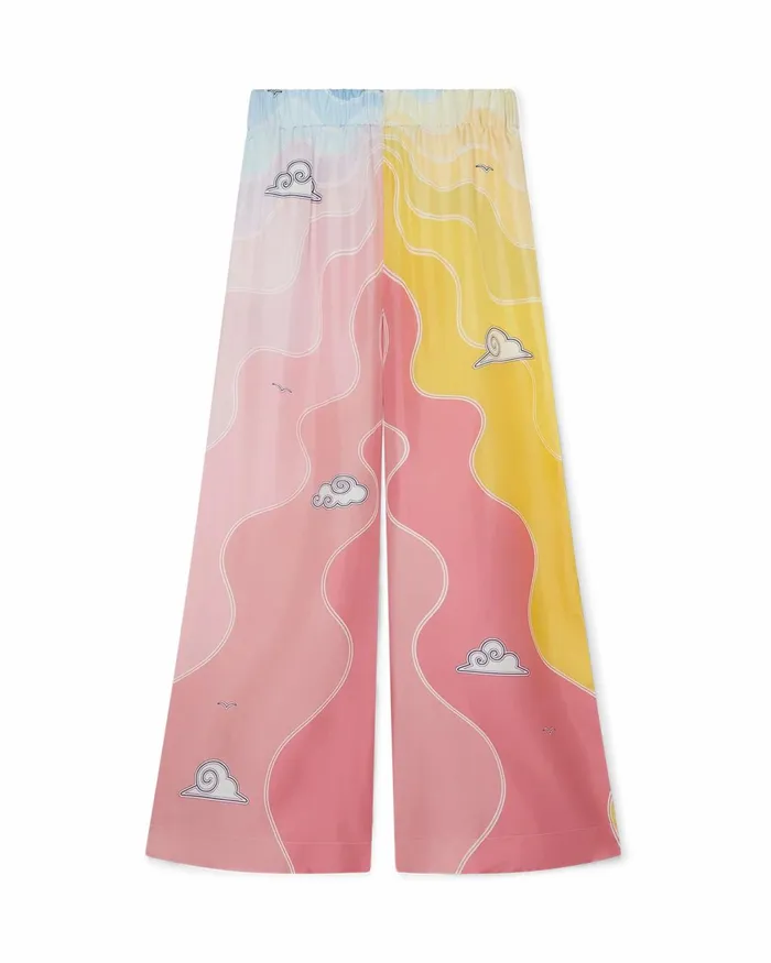 Casablanca Paris Trousers and Shorts Soleil Levant Silk Trousers 8211 Women