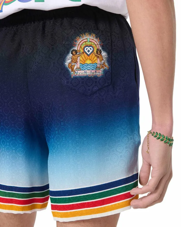 Casablanca Paris Trousers and Shorts Studio De Musique Silk Shorts 8211 Men Casablanca Paris Trousers and Shorts Studio De Musique Silk Shorts 8211 Men