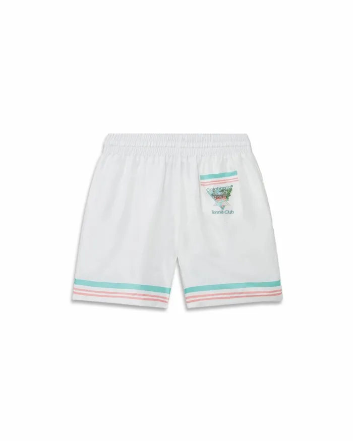 Casablanca Paris Trousers and Shorts Tennis Club Icon Silk Shorts 8211 Men