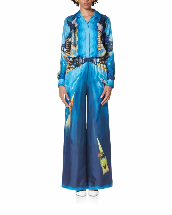 Casablanca Paris Trousers and Shorts Tokyo Nights Silk Trousers 8211 Women