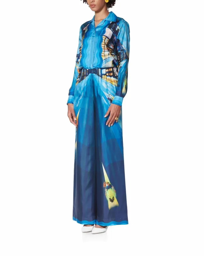 Casablanca Paris Trousers and Shorts Tokyo Nights Silk Trousers 8211 Women