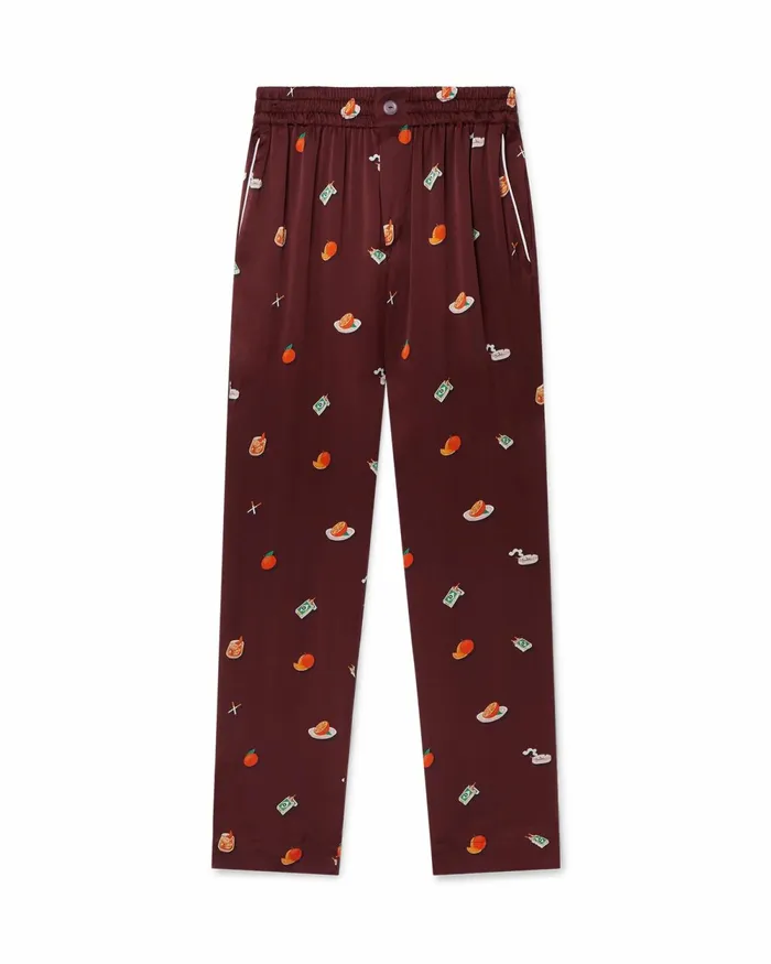 Casablanca Paris Trousers and Shorts Vices Silk Satin Pyjama Trousers 8211 Men Casablanca Paris Trousers and Shorts Vices Silk Satin Pyjama Trousers 8211 Men