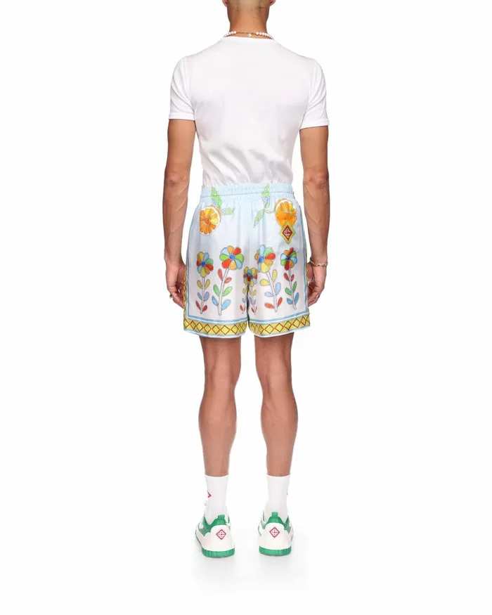 Casablanca Paris Trousers and Shorts Yoruba Flowers Silk Shorts 8211 Men Casablanca Paris Trousers and Shorts Yoruba Flowers Silk Shorts 8211 Men