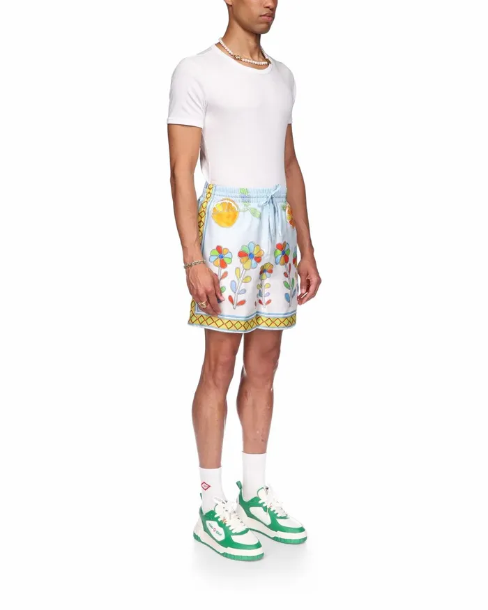 Casablanca Paris Trousers and Shorts Yoruba Flowers Silk Shorts 8211 Men Casablanca Paris Trousers and Shorts Yoruba Flowers Silk Shorts 8211 Men