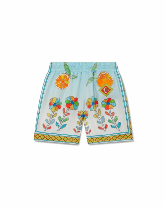 Casablanca Paris Trousers and Shorts Yoruba Flowers Silk Shorts 8211 Men Casablanca Paris Trousers and Shorts Yoruba Flowers Silk Shorts 8211 Men