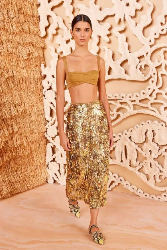 Casini Skirt Gilt Women Ulla Johnson Skirts And Shorts