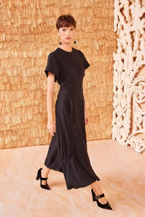 Cassia Dress Noir Women Ulla Johnson Dresses Cassia Dress Noir Women Ulla Johnson Dresses