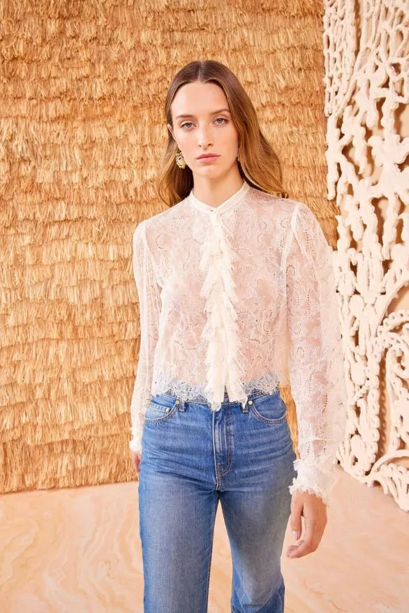 Cecile Blouse Cowrie Women Ulla Johnson Tops Cecile Blouse Cowrie Women Ulla Johnson Tops