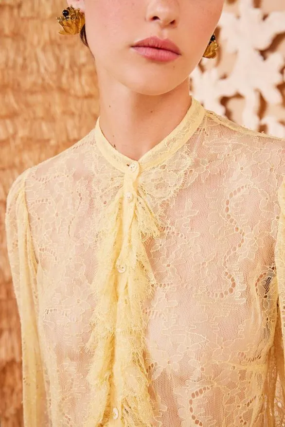 Cecile Blouse Lemonbalm Women Ulla Johnson Tops Cecile Blouse Lemonbalm Women Ulla Johnson Tops