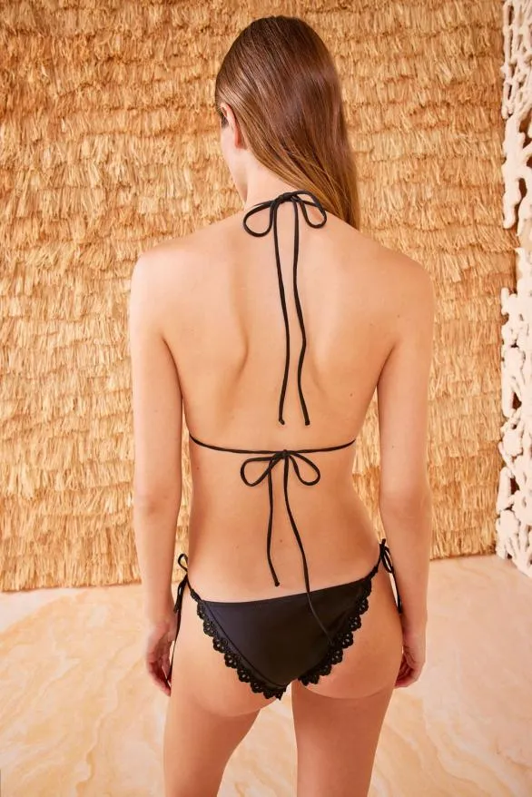 Cefalu Bikini Top Noir Women Ulla Johnson Swimwear Cefalu Bikini Top Noir Women Ulla Johnson Swimwear