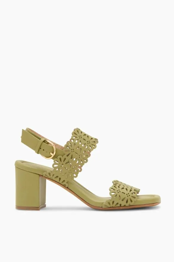 Celeste Eyelet Mid Heel Lichen Women Ulla Johnson Shoes