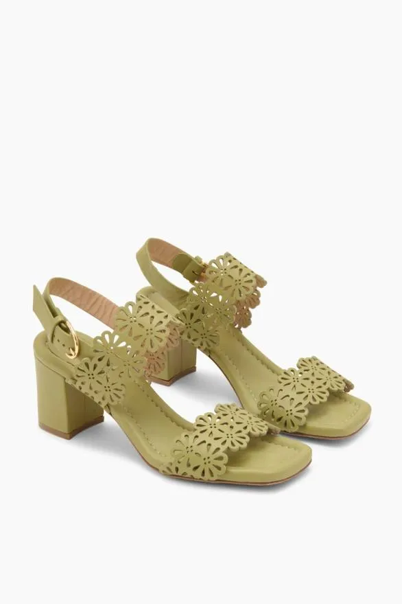 Celeste Eyelet Mid Heel Lichen Women Ulla Johnson Shoes Celeste Eyelet Mid Heel Lichen Women Ulla Johnson Shoes