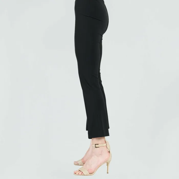 Center Seam Front Slit Ankle Pant 8211 Black Women Clara Sunwoo Pants Skirts