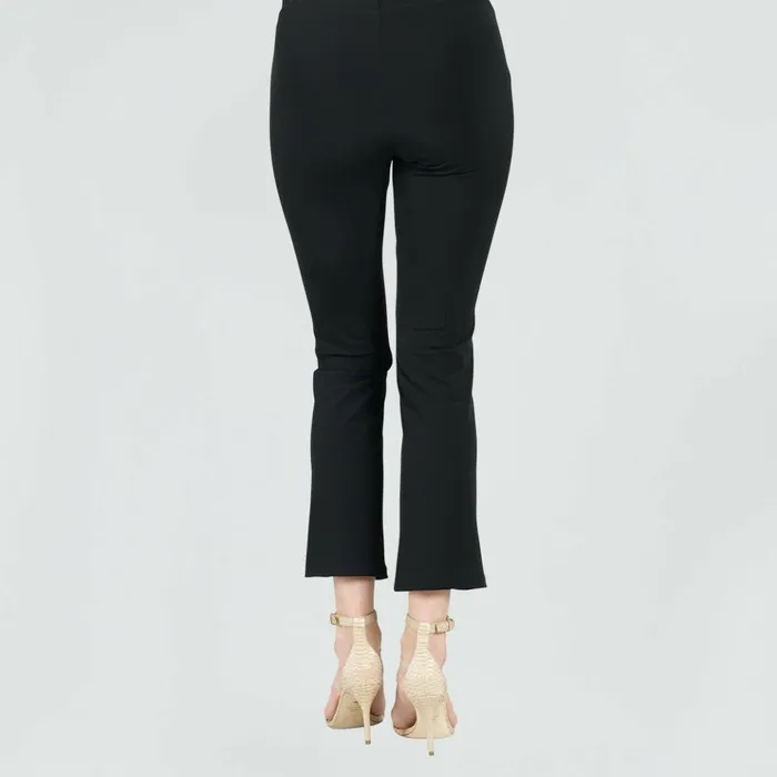 Center Seam Front Slit Ankle Pant 8211 Black Women Clara Sunwoo Pants Skirts