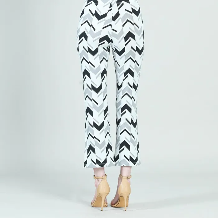 Center Seam Front Slit Ankle Pant 8211 Chevron Stripe 8211 Final Sale Women Clara Sunwoo Pants Skirts