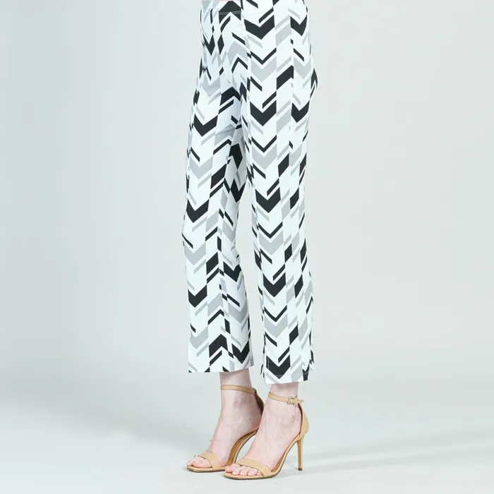 Center Seam Front Slit Ankle Pant 8211 Chevron Stripe 8211 Final Sale Women Clara Sunwoo Pants Skirts