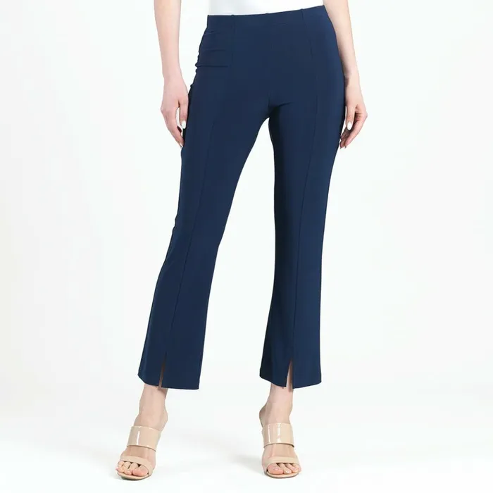 Center Seam Front Slit Ankle Pant 8211 Navy Women Clara Sunwoo Pants Skirts
