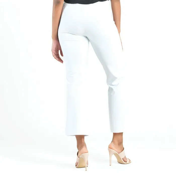 Center Seam Front Slit Ankle Pant 8211 White Women Clara Sunwoo Pants Skirts