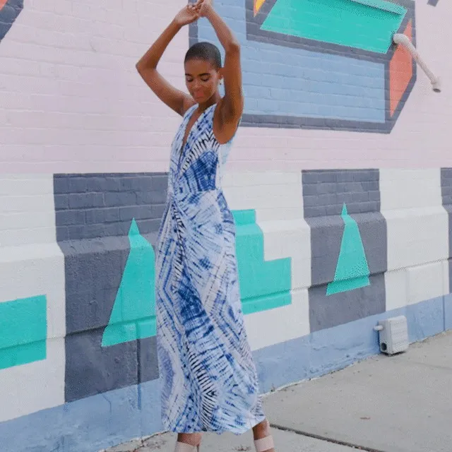 Center Slit Maxi Dress 8211 Acid Wash 8211 Final Sale Women Clara Sunwoo Dresses Jumpsuits